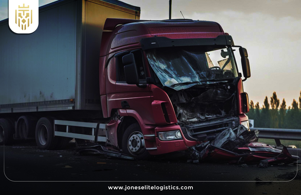 Image of trucks on a highway that is damaged | JEL